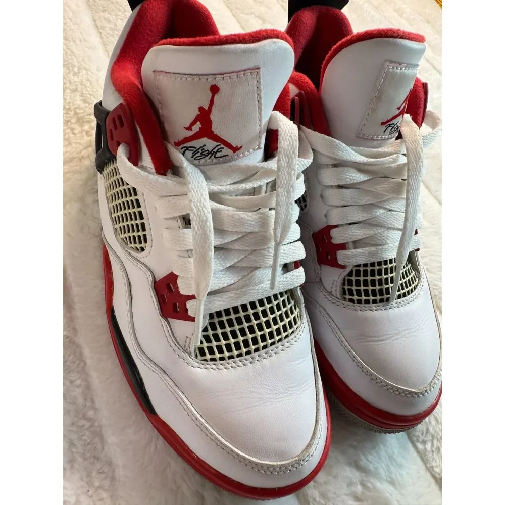 408452-160 Nike Air Jordan 4 Retro OG 'Fire Red' Size 5.5Y